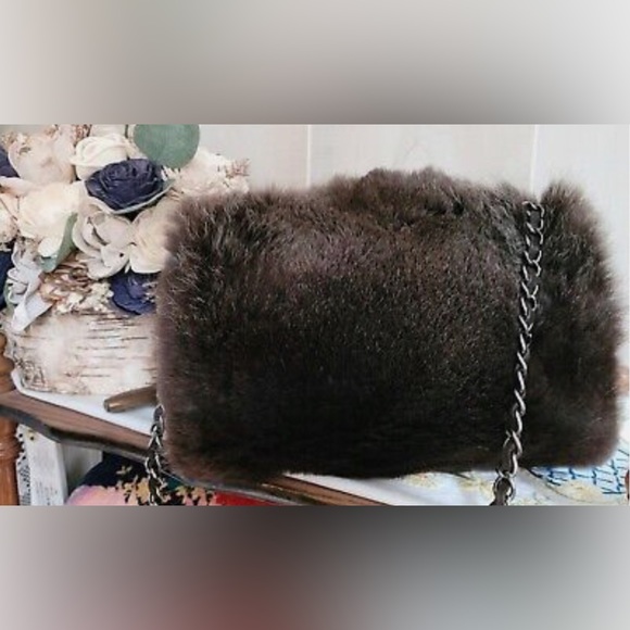 Expression New York Black Vegan Fur Flap Bag - Picture 9 of 16